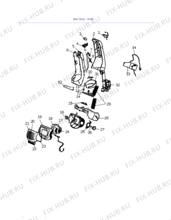 Схема №1 A8605AZ с изображением Моторчик для пылесоса Aeg 4055166377